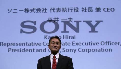 Sony Corp's President and Chief Executive Officer Kazuo Hirai attends the Sony Corporate Strategy Meeting at the company's headquarters in T Sony Corp's President and Chief Executive Officer Kazuo Hirai attends the Sony Corporate Strategy Meeting at the company's headquarters in T