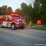 Fire crews respond to a house fire in Suamico on Wednesday June 19, 2013. (courtesy of FOX 11).