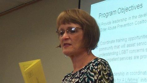 Judy Sivak, Director of the Area Agency on Aging with a copy of the flyer in her hand. Judy Sivak, Director of the Area Agency on Aging with a copy of the flyer in her hand.