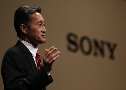 Sony Corp's President and Chief Executive Officer Kazuo Hirai speaks during the Sony Corporate Strategy Meeting at the company's headquarter Sony Corp's President and Chief Executive Officer Kazuo Hirai speaks during the Sony Corporate Strategy Meeting at the company's headquarter