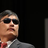 Chinese dissident Chen Guangcheng speaks to journalists following an appearance in New York May 3, 2013. REUTERS/Brendan McDermid