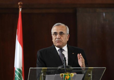 Lebanon's President Michel Suleiman talks during a news conference with Ivory Coast's President Alassane Ouattara at the presidential palace Lebanon's President Michel Suleiman talks during a news conference with Ivory Coast's President Alassane Ouattara at the presidential palace