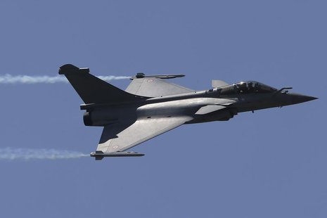 A Dassault Rafale fighter aircraft takes part in a flying display during the opening of the 50th Paris Air Show at Le Bourget airport near P A Dassault Rafale fighter aircraft takes part in a flying display during the opening of the 50th Paris Air Show at Le Bourget airport near P