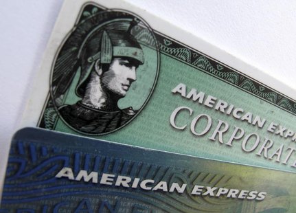 American Express and American Express corporate cards are pictured in Encinitas, California October 17, 2011. REUTERS/Mike Blake American Express and American Express corporate cards are pictured in Encinitas, California October 17, 2011. REUTERS/Mike Blake
