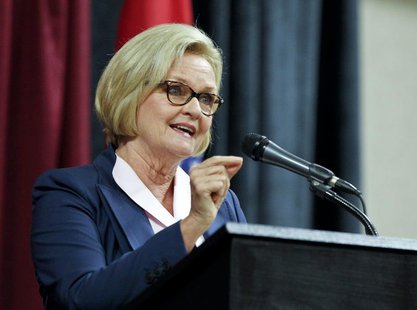Senator Claire McCaskill debates U.S. Senate candidate Todd Akin in Columbia, Missouri, September 21, 2012. REUTERS/ Sarah Conard Senator Claire McCaskill debates U.S. Senate candidate Todd Akin in Columbia, Missouri, September 21, 2012. REUTERS/ Sarah Conard