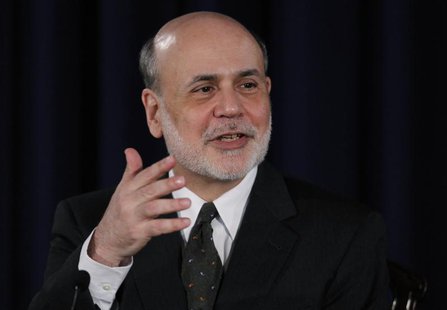 U.S.Federal Reserve Chairman Ben Bernanke addresses a news conference following the Fed's two-day policy meeting at the Federal Reserve in W U.S.Federal Reserve Chairman Ben Bernanke addresses a news conference following the Fed's two-day policy meeting at the Federal Reserve in W