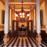 On the outside, looking into the Michigan State Senate. On the outside, looking into the Michigan State Senate.