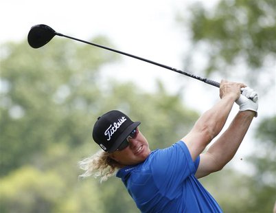 Charley Hoffman of the U.S. tees off on the second hole during the third round of the 2013 U.S. Open golf championship at the Merion Golf Cl Charley Hoffman of the U.S. tees off on the second hole during the third round of the 2013 U.S. Open golf championship at the Merion Golf Cl