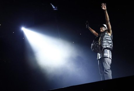 Entertainer Jay-Z performs on stage at the newly built Barclays Center in the Brooklyn borough of New York September 28, 2012. This is the f Entertainer Jay-Z performs on stage at the newly built Barclays Center in the Brooklyn borough of New York September 28, 2012. This is the f
