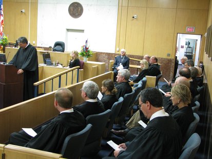 Judges from many federal, state, and county levels attend the investiture ceremony of Marathon County Judge Lamont Jacobson 6/21/13 Judges from many federal, state, and county levels attend the investiture ceremony of Marathon County Judge Lamont Jacobson 6/21/13