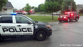 Officials respond to a fire in Howard, June 21, 2013. (courtesy of FOX 11). Officials respond to a fire in Howard, June 21, 2013. (courtesy of FOX 11).