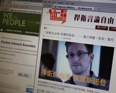 A statement by Hong Kong online media "In Media Hong Kong" supporting Edward Snowden, a contractor at the National Security Agency (NSA), is A statement by Hong Kong online media "In Media Hong Kong" supporting Edward Snowden, a contractor at the National Security Agency (NSA), is