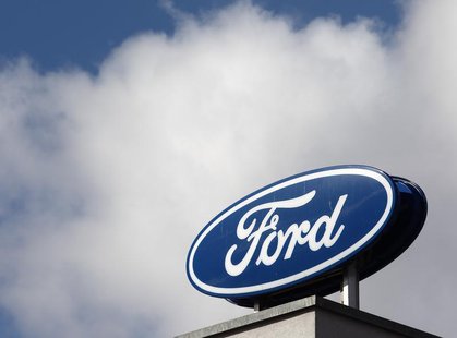 The Ford logo is pictured on the rooftop of Austria's Ford head branch in Vienna March 19, 2013. REUTERS/Heinz-Peter Bader The Ford logo is pictured on the rooftop of Austria's Ford head branch in Vienna March 19, 2013. REUTERS/Heinz-Peter Bader
