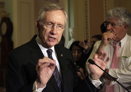 U.S. Senate Majority Leader Harry Reid (D-NV) speaks to the media about an immigration reform on Capitol Hill in Washington June 18, 2013. R U.S. Senate Majority Leader Harry Reid (D-NV) speaks to the media about an immigration reform on Capitol Hill in Washington June 18, 2013. R