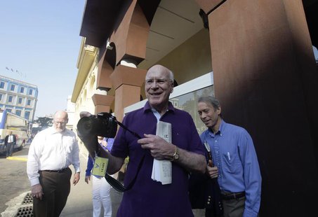 Democratic Senator Patrick Leahy of Vermont turns his camera on reporters in Havana February 20, 2013. REUTERS/Desmond Boylan Democratic Senator Patrick Leahy of Vermont turns his camera on reporters in Havana February 20, 2013. REUTERS/Desmond Boylan