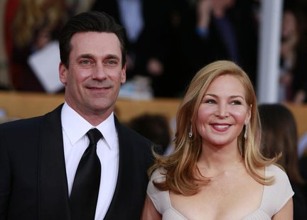 Actor Jon Hamm of the TV drama "Mad Men" and his girlfriend Jennifer Westfeldt arrive at the 19th annual Screen Actors Guild Awards in Los A Actor Jon Hamm of the TV drama "Mad Men" and his girlfriend Jennifer Westfeldt arrive at the 19th annual Screen Actors Guild Awards in Los A