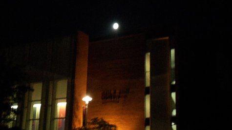 Moon over Miller Auditorium Moon over Miller Auditorium