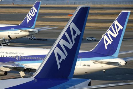 Aircraft of Japan's second-largest airline All Nippon Airways Co., Ltd. (ANA) sit parked at Haneda airport in Tokyo January 17, 2009. REUTER Aircraft of Japan's second-largest airline All Nippon Airways Co., Ltd. (ANA) sit parked at Haneda airport in Tokyo January 17, 2009. REUTER
