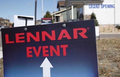 A Lennar model home is open for customers in a new neighborhood in the Denver suburb of Thornton, Colorado March 29, 2011. REUTERS/Rick Wilk A Lennar model home is open for customers in a new neighborhood in the Denver suburb of Thornton, Colorado March 29, 2011. REUTERS/Rick Wilk
