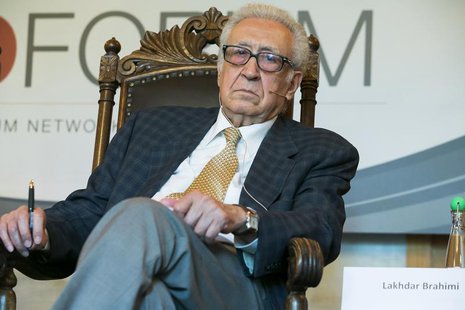 International envoy for Syria Lakhdar Brahimi attends a meeting with peace mediators in Losby Manor, outside Oslo, June 18, 2013. REUTERS/He International envoy for Syria Lakhdar Brahimi attends a meeting with peace mediators in Losby Manor, outside Oslo, June 18, 2013. REUTERS/He