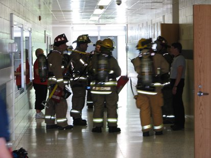 Firefighters investigate smoke at John Muir Middle School Firefighters investigate smoke at John Muir Middle School