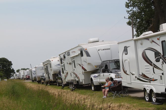 Campers began lining up Monday