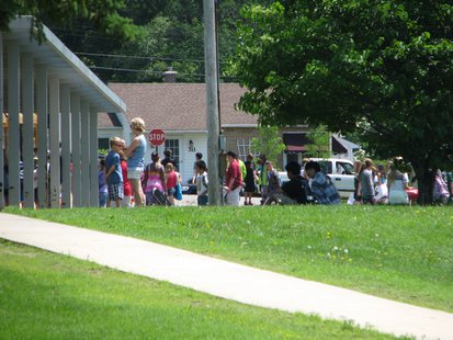 Children leaving John Muir Middle School Children leaving John Muir Middle School