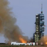 The Long March 2-F rocket loaded with Shenzhou-10 manned spacecraft carrying Chinese astronauts Nie Haisheng, Zhang Xiaoguang and Wang Yapin The Long March 2-F rocket loaded with Shenzhou-10 manned spacecraft carrying Chinese astronauts Nie Haisheng, Zhang Xiaoguang and Wang Yapin
