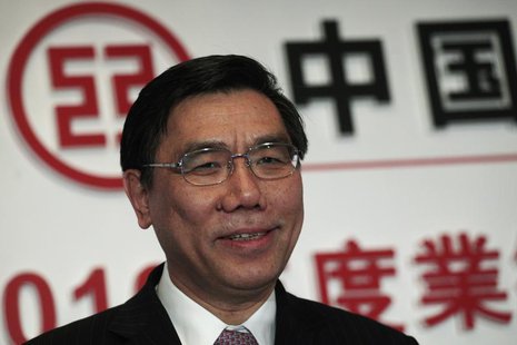 Industrial & Commercial Bank of China (ICBC) Chairman Jiang Jianqing attends a news conference announcing the bank's annual results in Hong Industrial & Commercial Bank of China (ICBC) Chairman Jiang Jianqing attends a news conference announcing the bank's annual results in Hong