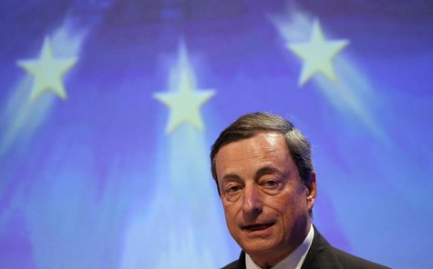 European Central Bank (ECB) President Mario Draghi gives a speech during an economic conference organized by the conservative Christian Demo European Central Bank (ECB) President Mario Draghi gives a speech during an economic conference organized by the conservative Christian Demo