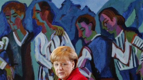 German Chancellor Angela Merkel arrives for the weekly cabinet meeting in Berlin June 26, 2013. REUTERS/Tobias Schwarz German Chancellor Angela Merkel arrives for the weekly cabinet meeting in Berlin June 26, 2013. REUTERS/Tobias Schwarz