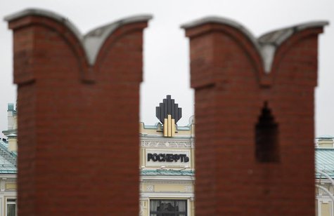 The logo of Russia's top crude producer Rosneft is seen at the company's headquarters, behind the Kremlin wall, in central Moscow May 27, 20 The logo of Russia's top crude producer Rosneft is seen at the company's headquarters, behind the Kremlin wall, in central Moscow May 27, 20