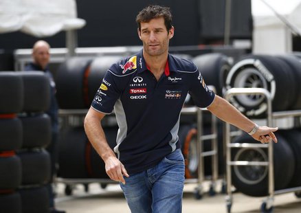 Red Bull Formula One driver Mark Webber of Australia arrives ahead of the British Grand Prix at the Silverstone Race circuit, central Englan Red Bull Formula One driver Mark Webber of Australia arrives ahead of the British Grand Prix at the Silverstone Race circuit, central Englan