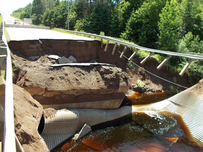 Jean Duluth Road flood damage Jean Duluth Road flood damage