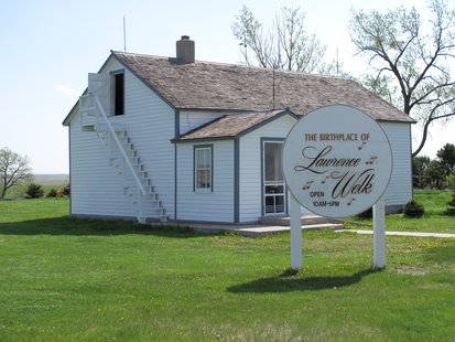 Lawrence Welk's boyhood home in Strasburg, N.D. Lawrence Welk's boyhood home in Strasburg, N.D.