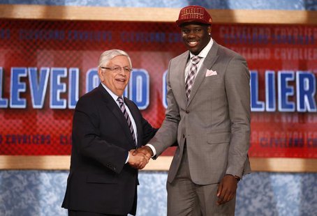 Anthony Bennett from the University of Nevada Las Vegas (UNLV) shakes hands with NBA Commissioner David Stern (L) after being selected by th Anthony Bennett from the University of Nevada Las Vegas (UNLV) shakes hands with NBA Commissioner David Stern (L) after being selected by th
