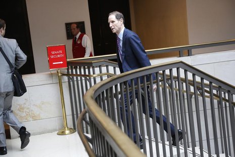 U.S. Senator Ron Wyden (D-OR) departs after a full-Senate briefing by Director of the National Security Agency General Keith Alexander (not U.S. Senator Ron Wyden (D-OR) departs after a full-Senate briefing by Director of the National Security Agency General Keith Alexander (not