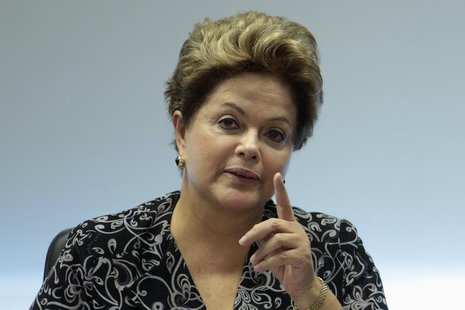 Brazil's President Dilma Rousseff gestures during a meeting with representatives from youth movement groups at the Planalto Palace June 28, Brazil's President Dilma Rousseff gestures during a meeting with representatives from youth movement groups at the Planalto Palace June 28,