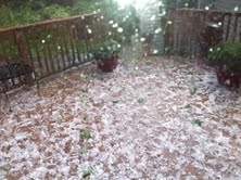 Hail on Manitowoc's north side Hail on Manitowoc's north side