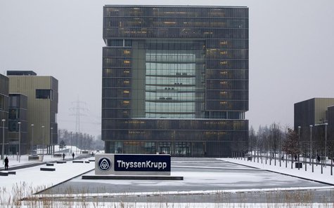 The headquarters of Germany's industrial conglomerate ThyssenKrupp AG are pictured in Essen January 16, 2013. REUTERS/Ina Fassbender The headquarters of Germany's industrial conglomerate ThyssenKrupp AG are pictured in Essen January 16, 2013. REUTERS/Ina Fassbender