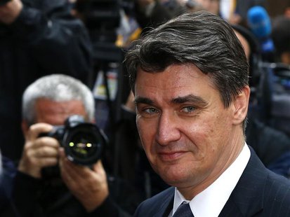 Croatia's Prime Minister Zoran Milanovic arrives at a European Union leaders summit in Brussels June 27, 2013. REUTERS/Yves Herman Croatia's Prime Minister Zoran Milanovic arrives at a European Union leaders summit in Brussels June 27, 2013. REUTERS/Yves Herman
