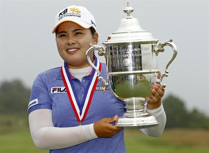 nbee Park of South Korea holds the 2013 Harton S. Semple Trophy after winning the 2013 U.S. Women's Open golf championship at the Sebonack G nbee Park of South Korea holds the 2013 Harton S. Semple Trophy after winning the 2013 U.S. Women's Open golf championship at the Sebonack G