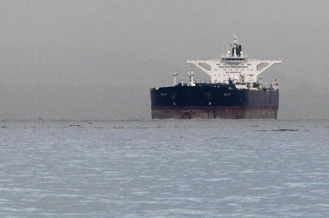 Malta-flagged Iranian crude oil supertanker "Delvar" is seen anchored off Singapore March 1, 2012. REUTERS/Tim Chong Malta-flagged Iranian crude oil supertanker "Delvar" is seen anchored off Singapore March 1, 2012. REUTERS/Tim Chong