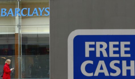 A woman walks past a Barclays Bank in Leicester, central England April 24, 2013. REUTERS/Darren Staples A woman walks past a Barclays Bank in Leicester, central England April 24, 2013. REUTERS/Darren Staples