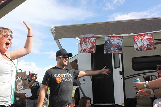 Easton Corbin visits the campgrounds with Charli