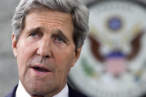 U.S. Secretary of State John Kerry makes a statement to the media regarding his meeting with Russian Foreign Minister Sergey Lavrov (not pic U.S. Secretary of State John Kerry makes a statement to the media regarding his meeting with Russian Foreign Minister Sergey Lavrov (not pic