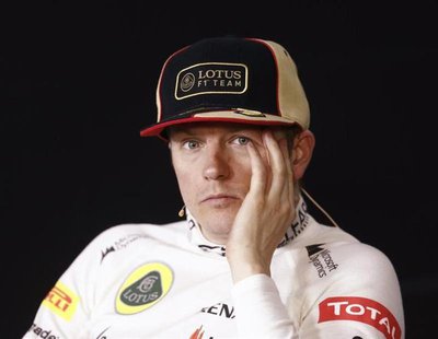 Second-placed Lotus Formula One driver Kimi Raikkonen of Finland attends a post-race news conference after the Chinese F1 Grand Prix at the Second-placed Lotus Formula One driver Kimi Raikkonen of Finland attends a post-race news conference after the Chinese F1 Grand Prix at the