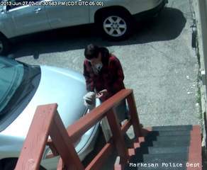 Surveillance photo of the suspect in a June 27, 2013 robbery of the Agnesian Pharmacy in Markesan. Surveillance photo of the suspect in a June 27, 2013 robbery of the Agnesian Pharmacy in Markesan.