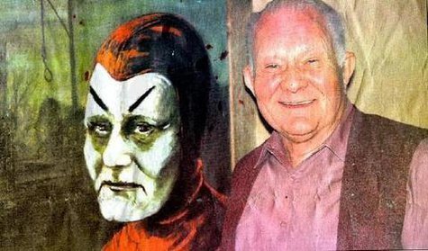 Bob Carter with painting of Sammy Terry Bob Carter with painting of Sammy Terry