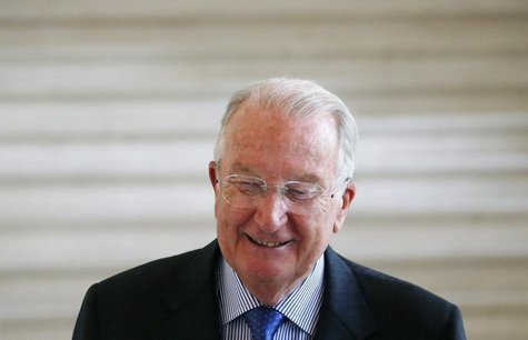 Belgium's King Albert II smiles as he attends a reception with jury members of the Queen Elisabeth music competition at the Laeken castle in Belgium's King Albert II smiles as he attends a reception with jury members of the Queen Elisabeth music competition at the Laeken castle in